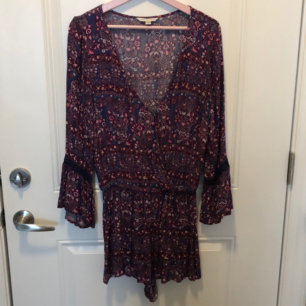 American Eagle Outfitters romper with boho pattern